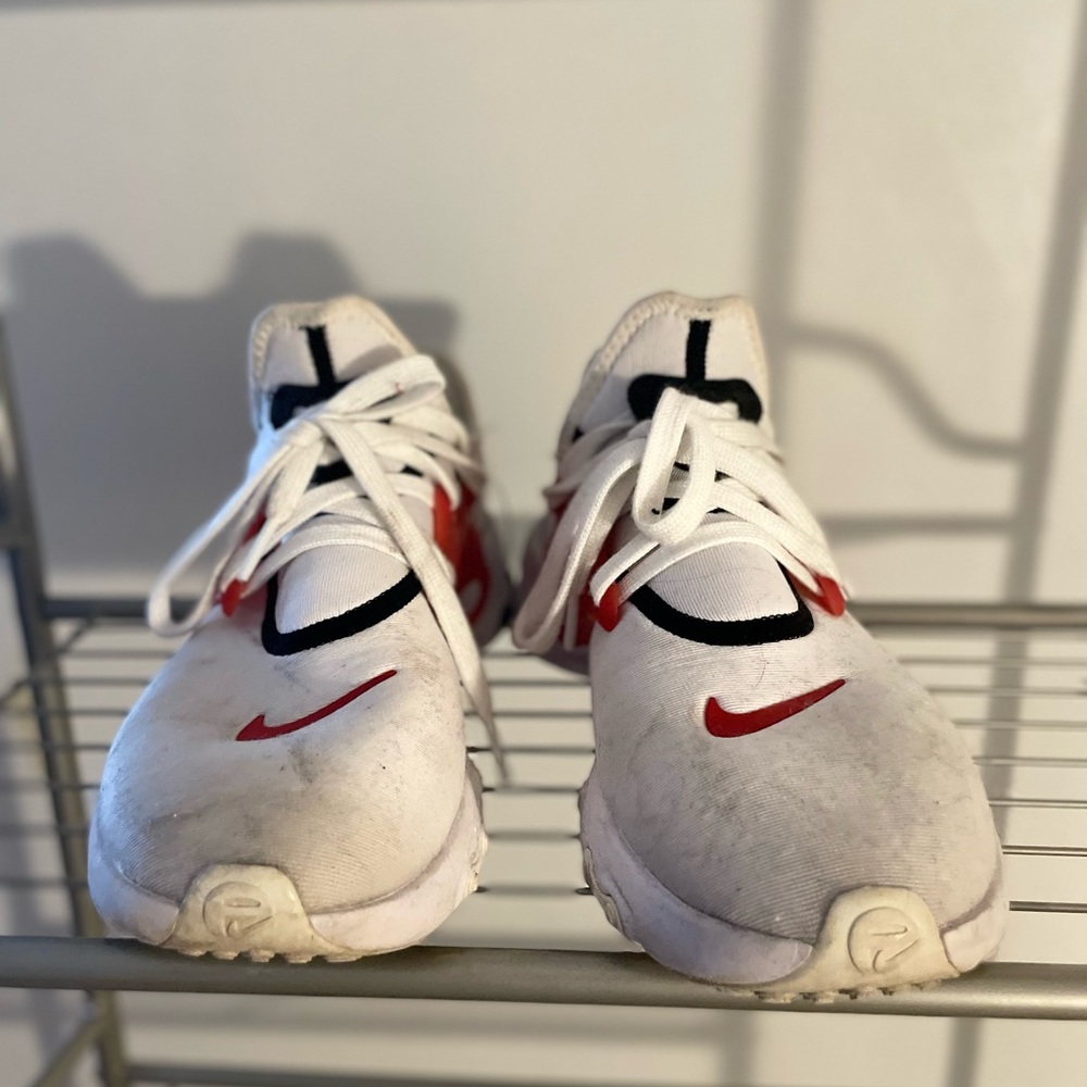 nike react presto white university red